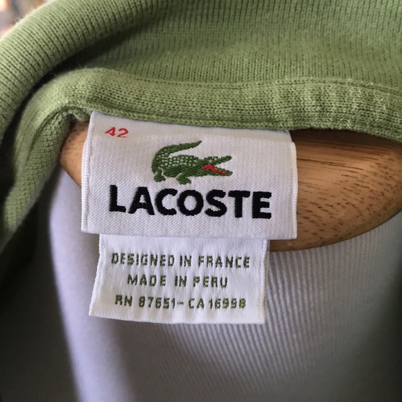 Green Lacoste polo π size 42 - Picture 6 of 7